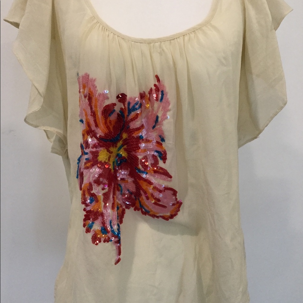 Butterfly silk blouse